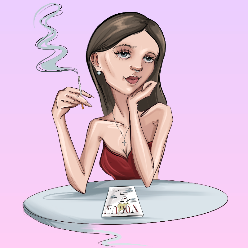 Girl at the table #19 static token preview