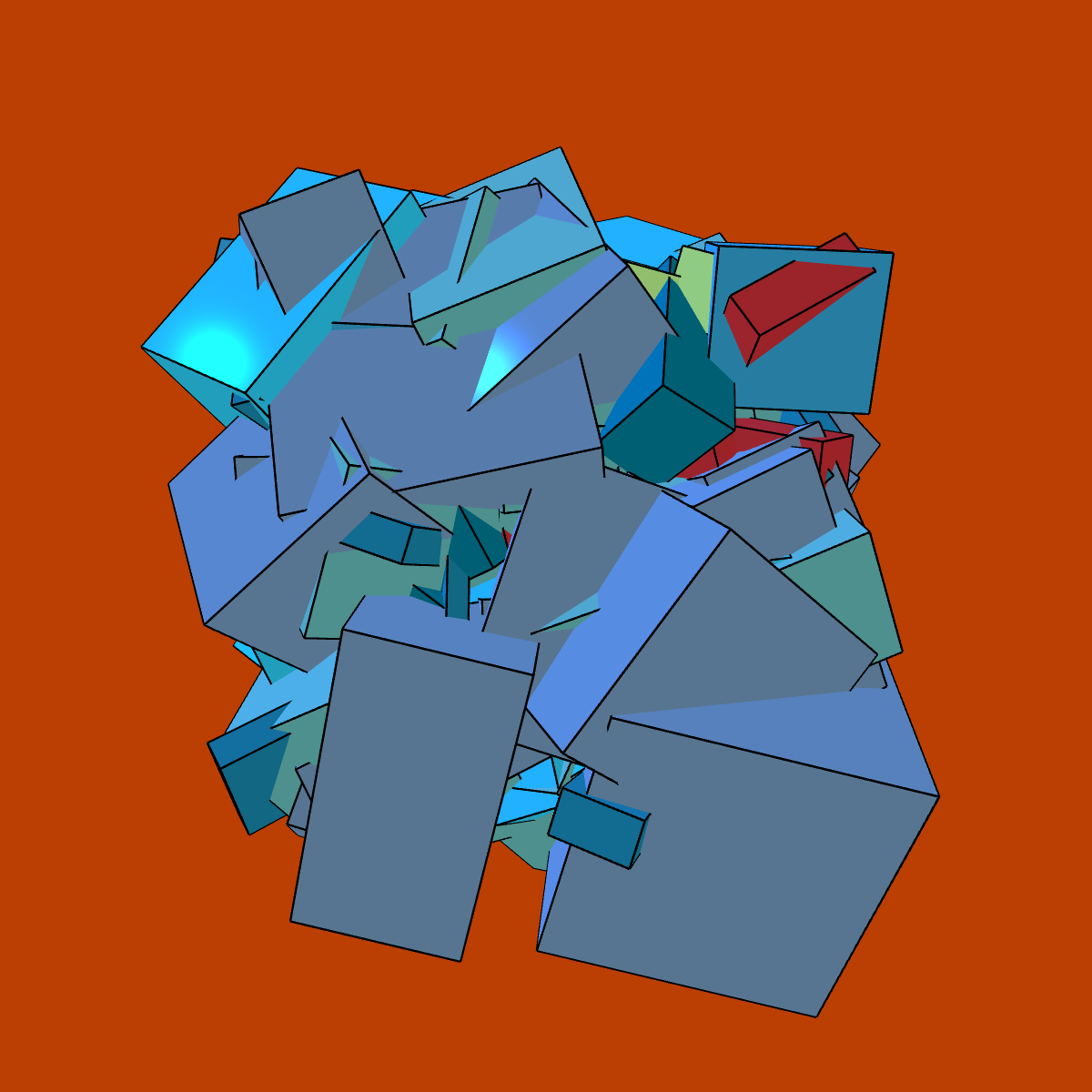 Asymmetric stacked boxes #22 static token preview