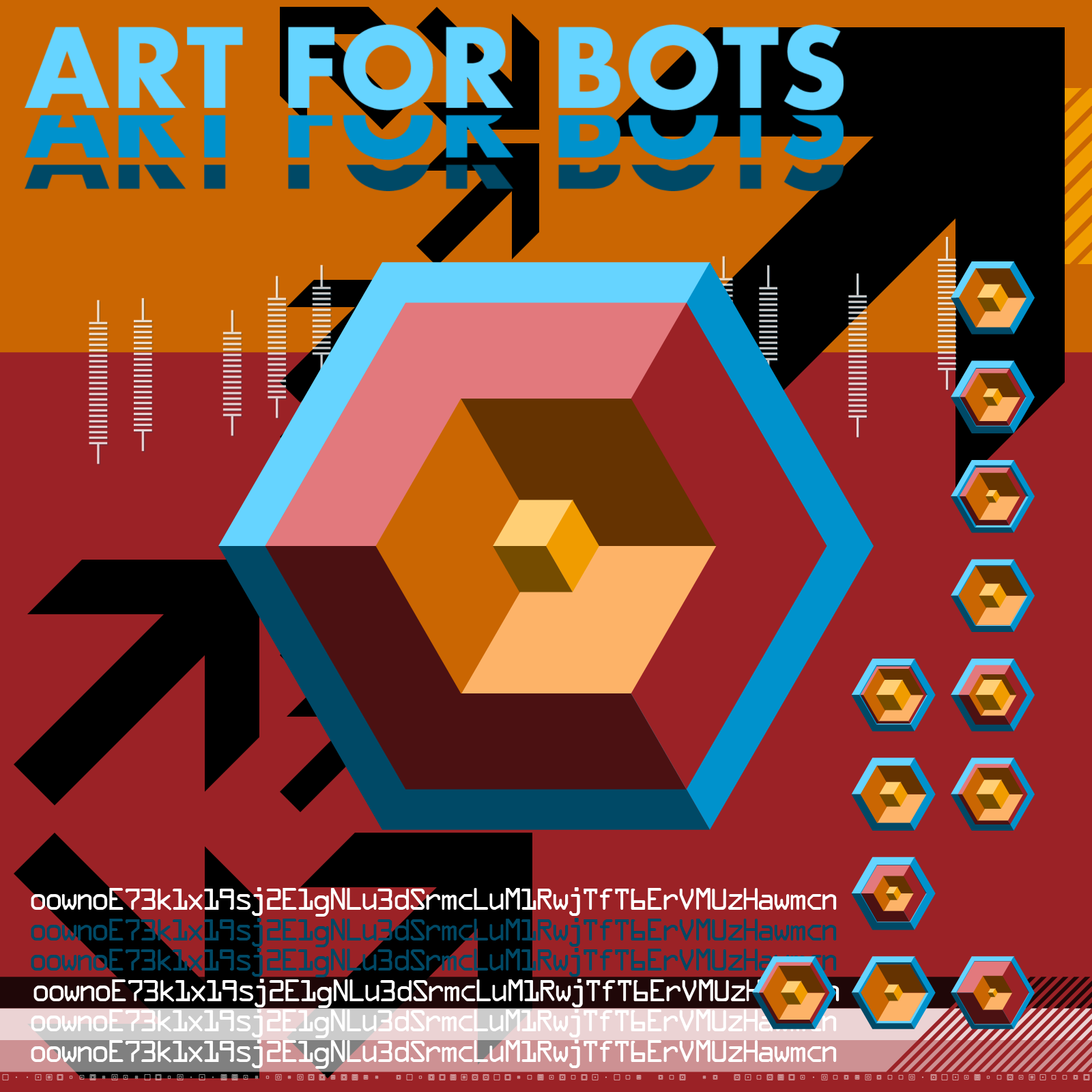Hexagones - Art for Bots for Humans #22 static token preview