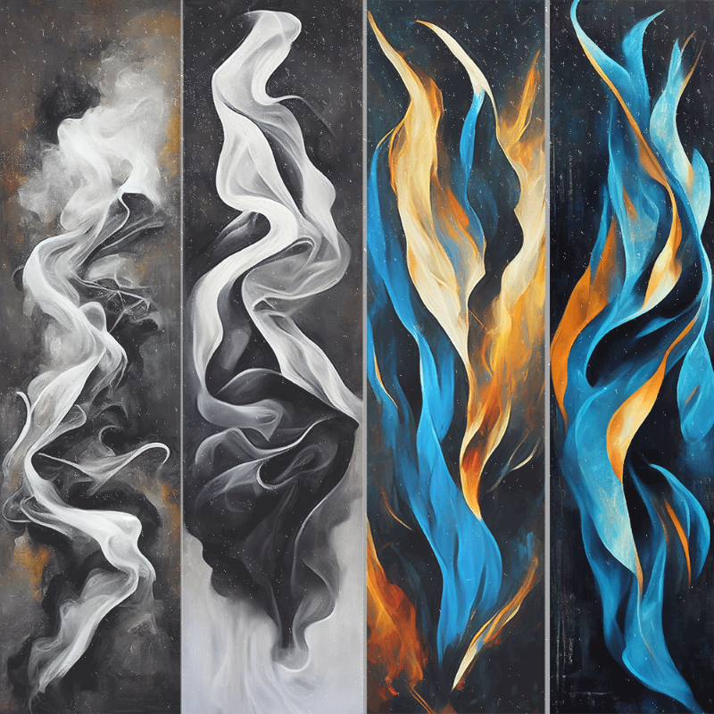 AI Fire and Smoke #5 static token preview