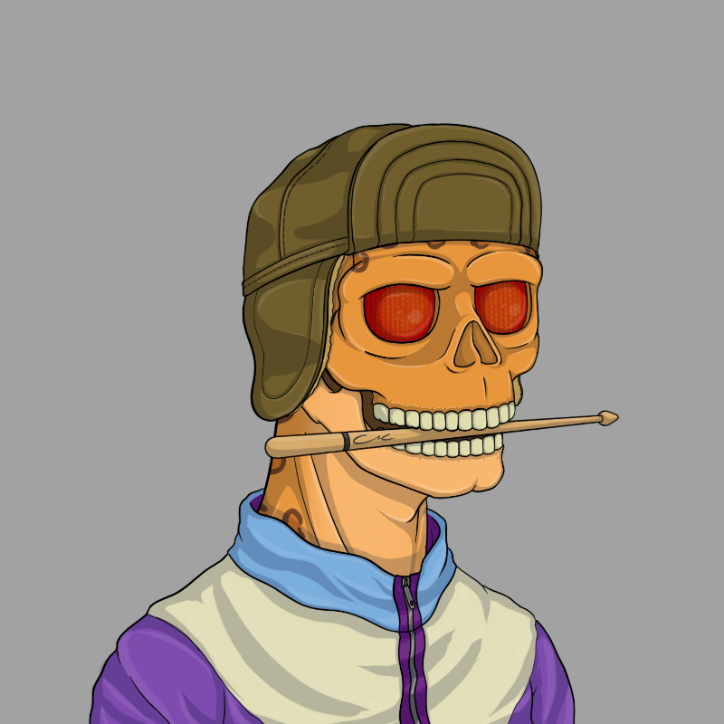 crazy skull club #8 static token preview