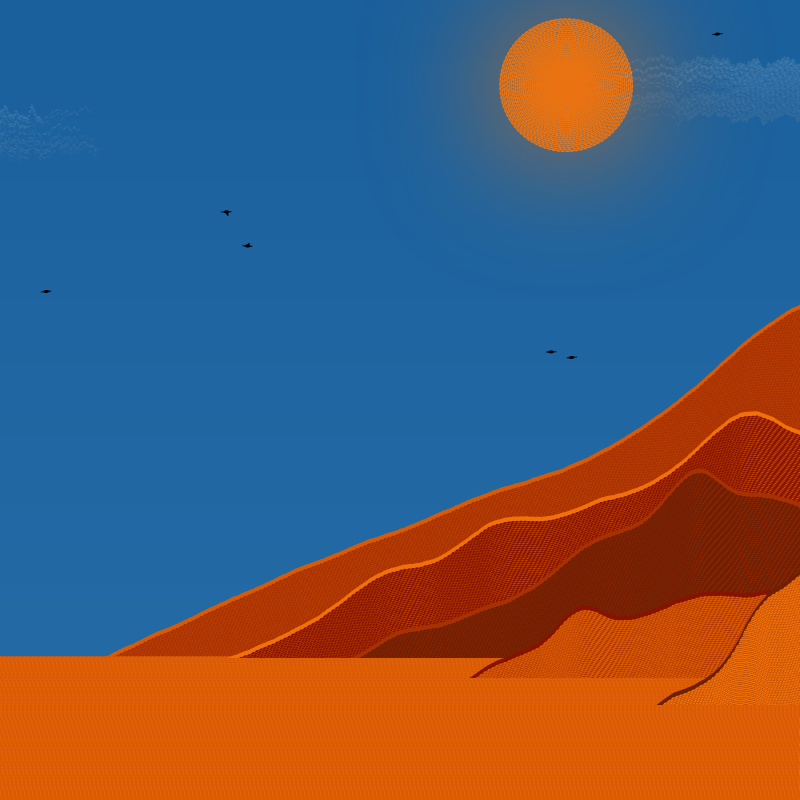 Painted Mountain Sunset #5 static token preview