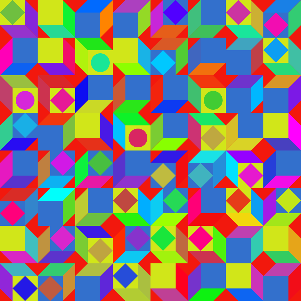Oblique Cube Tessellation #6 static token preview