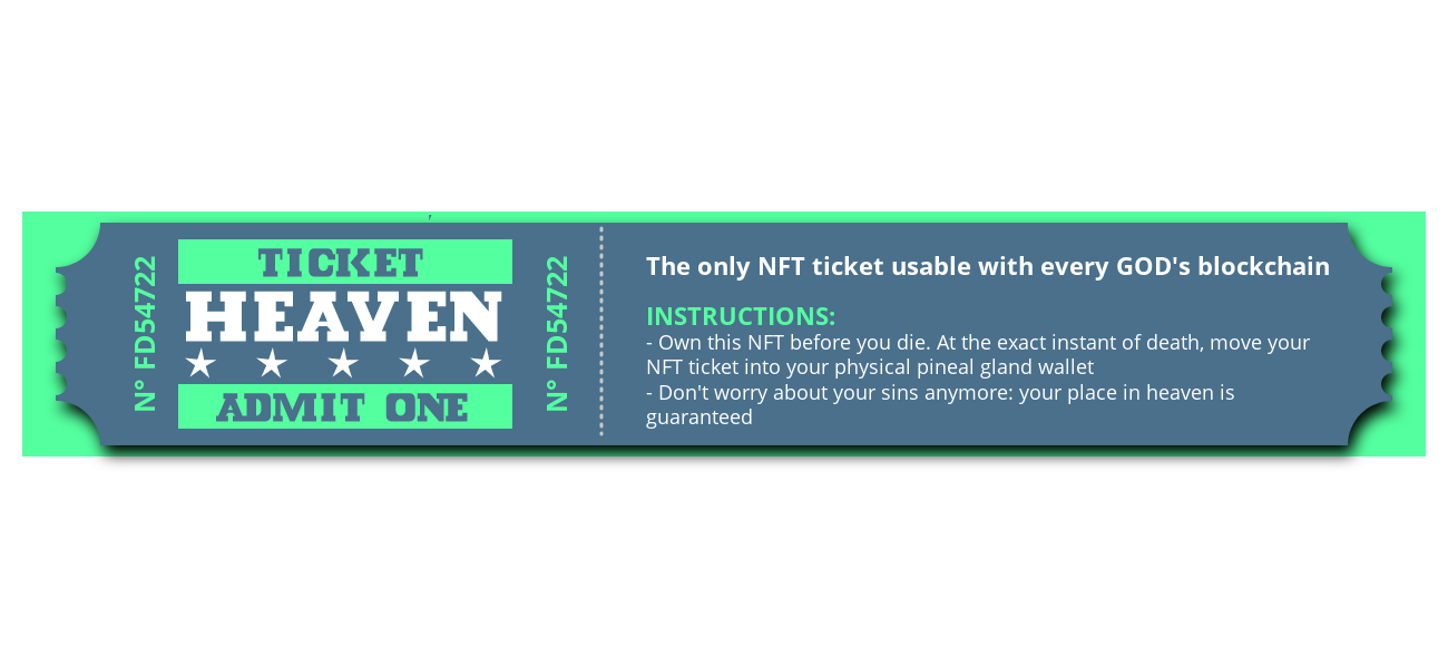 Ticket to Heaven #18 static token preview