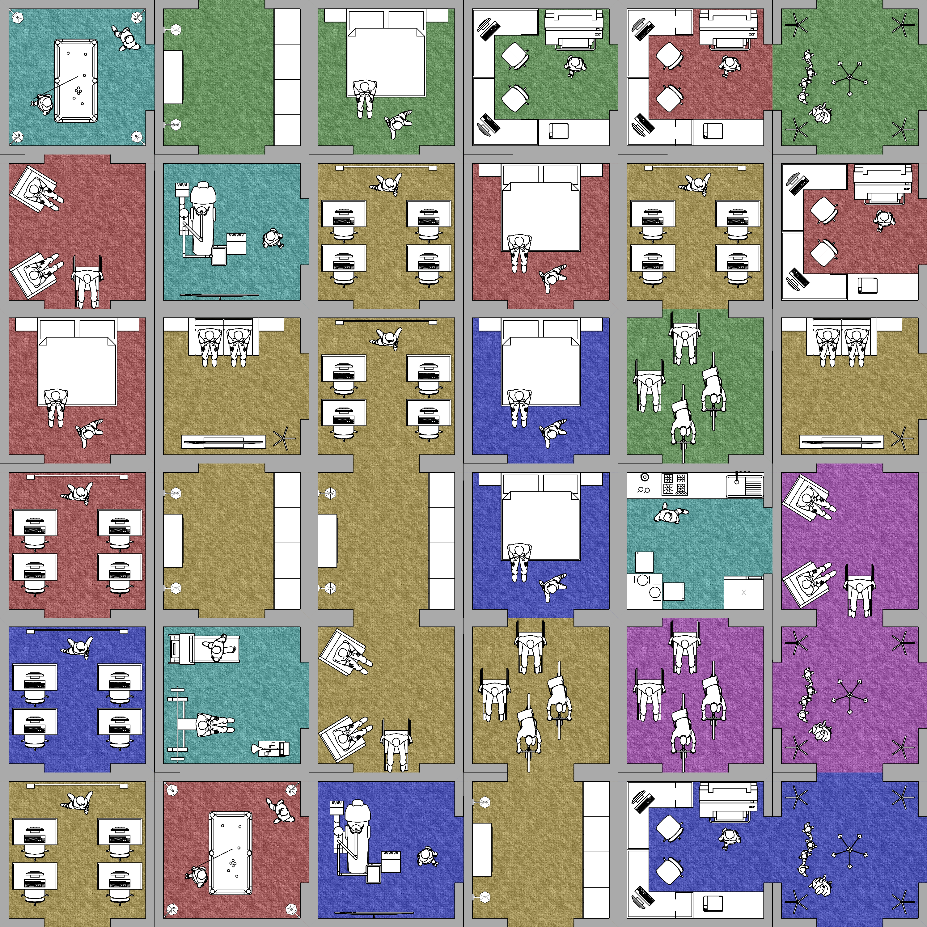 Harlequin block building #7 static token preview
