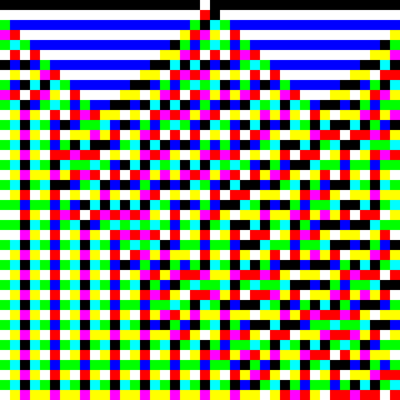 RGB Elementary Cellular Automaton #378 static token preview