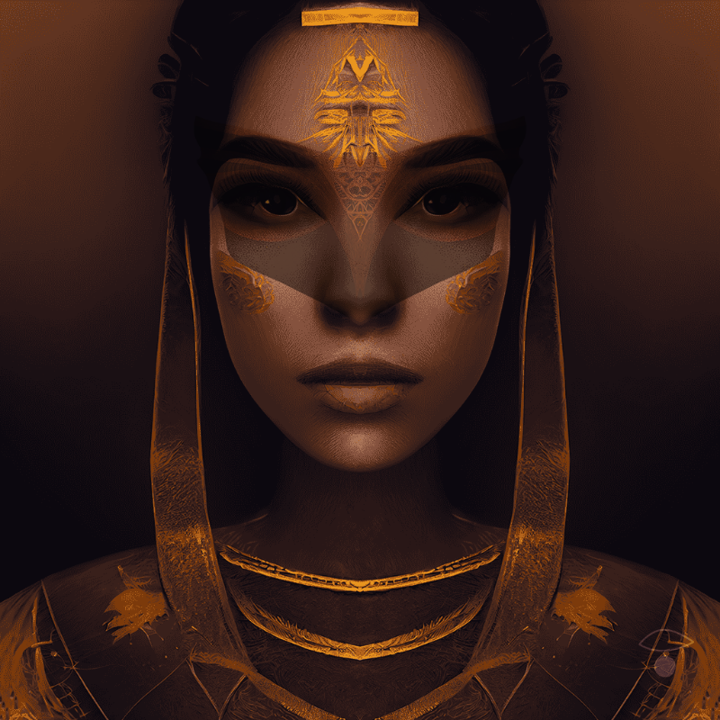 Egyptian woman #3 static token preview