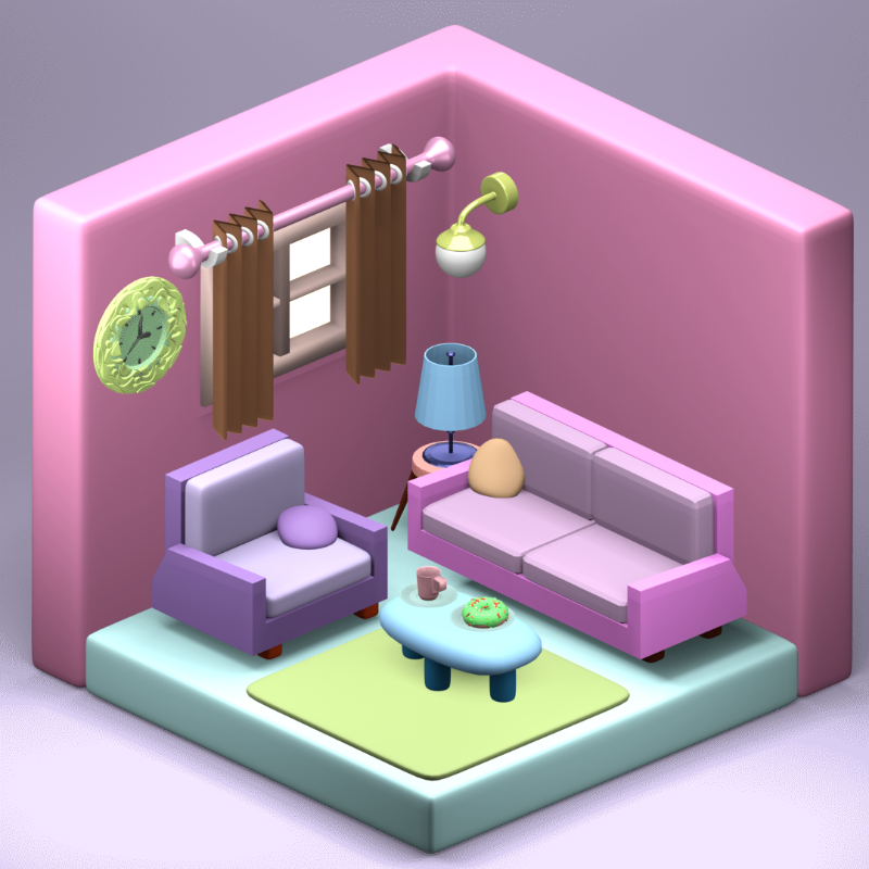 3D Fantasy Living room #18 static token preview