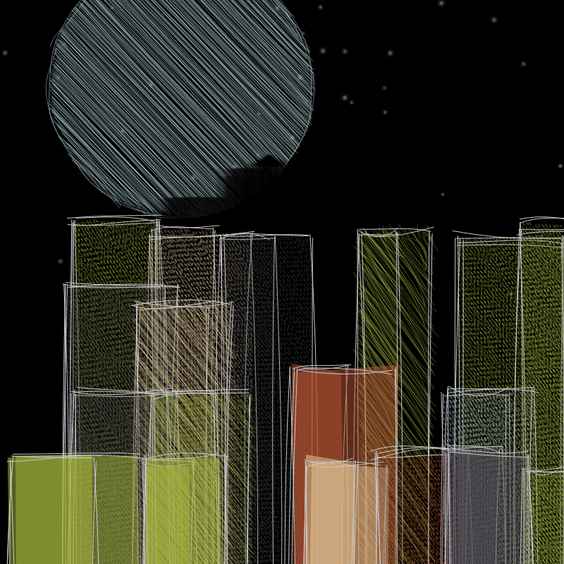 hastily-drawn cityscape sketch #6 static token preview