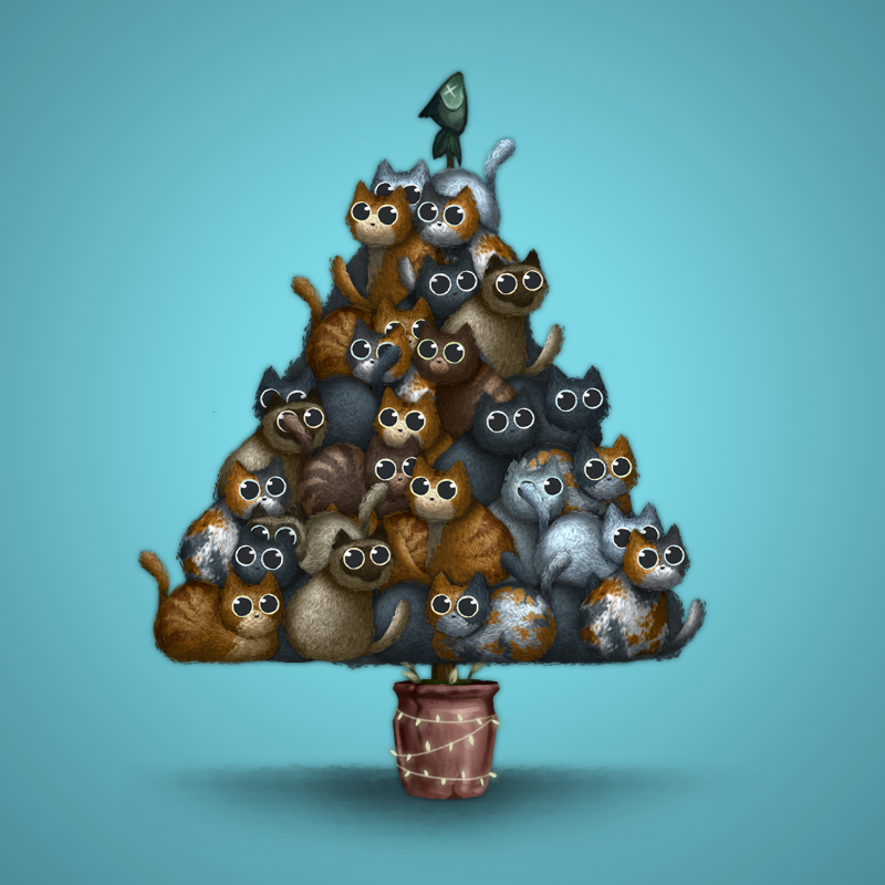 Fluffy Christmas Tree #4 static token preview