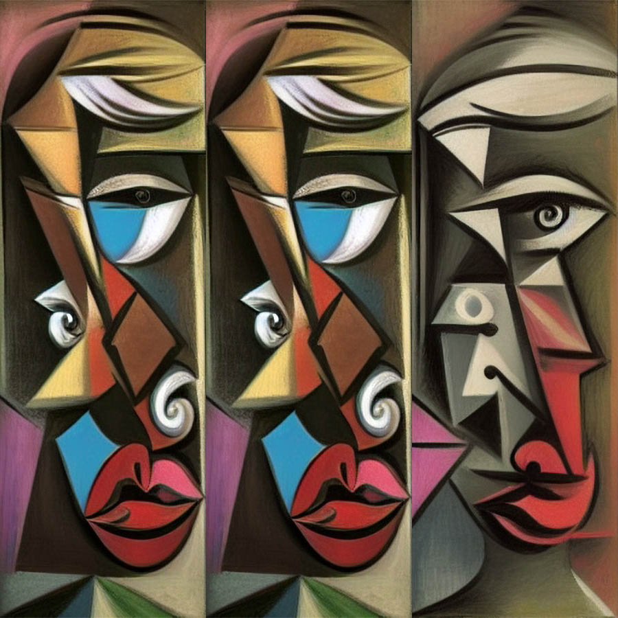 Cubism Faces #2 static token preview
