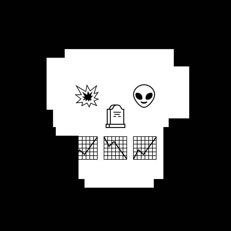 NotSkull(B&W) #14 static token preview