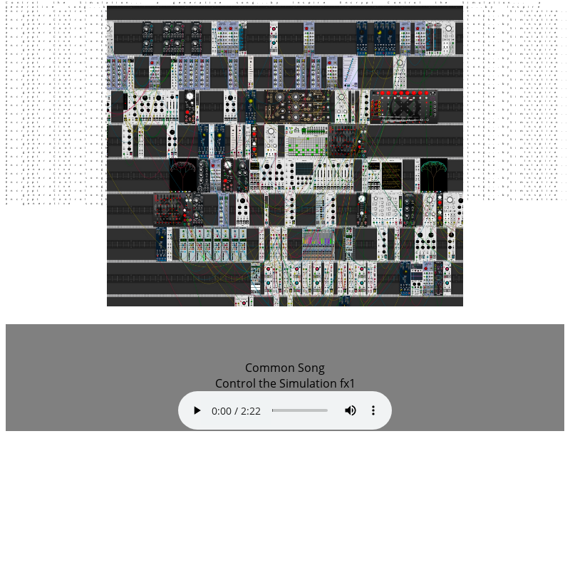 Control the Simulation generative music #8 static token preview