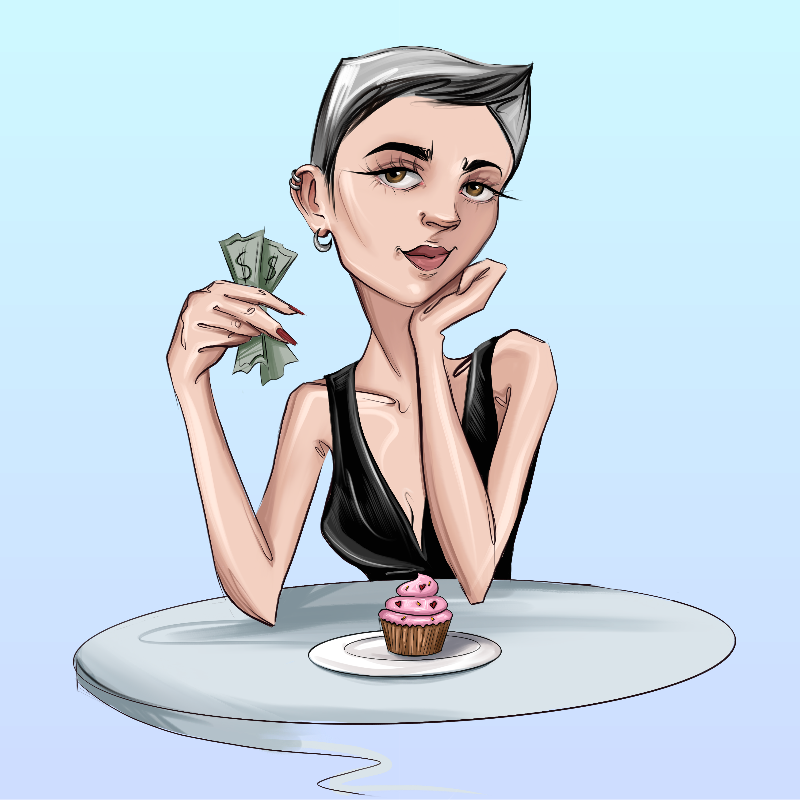 Girl at the table #20 static token preview
