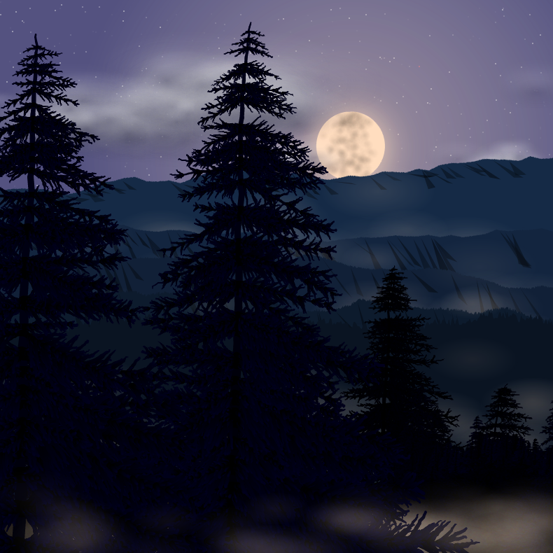 Moonlit Mountains #13 static token preview