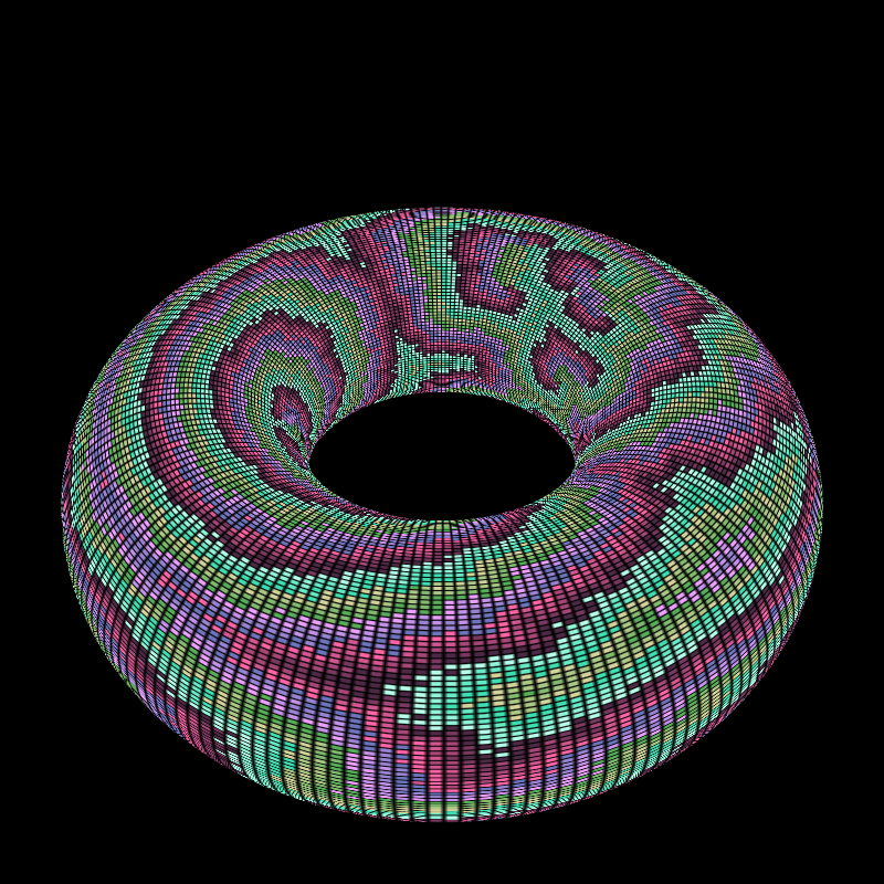 Reaction Diffusion on a Torus #7 static token preview