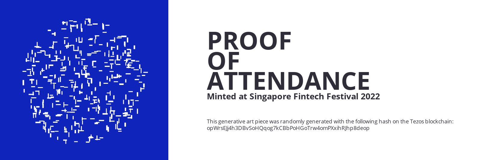 SFF2022 Proof of Attendance Token #2047 static token preview