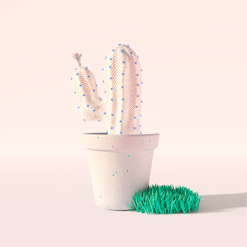 3D Crypto Cacti #1 static token preview