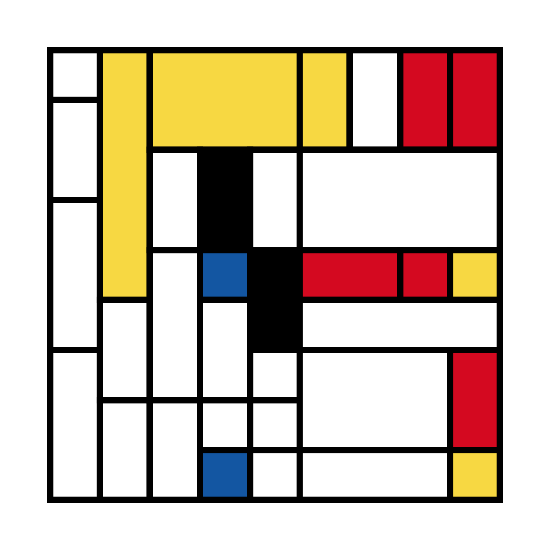 Mondrian squares #11 static token preview