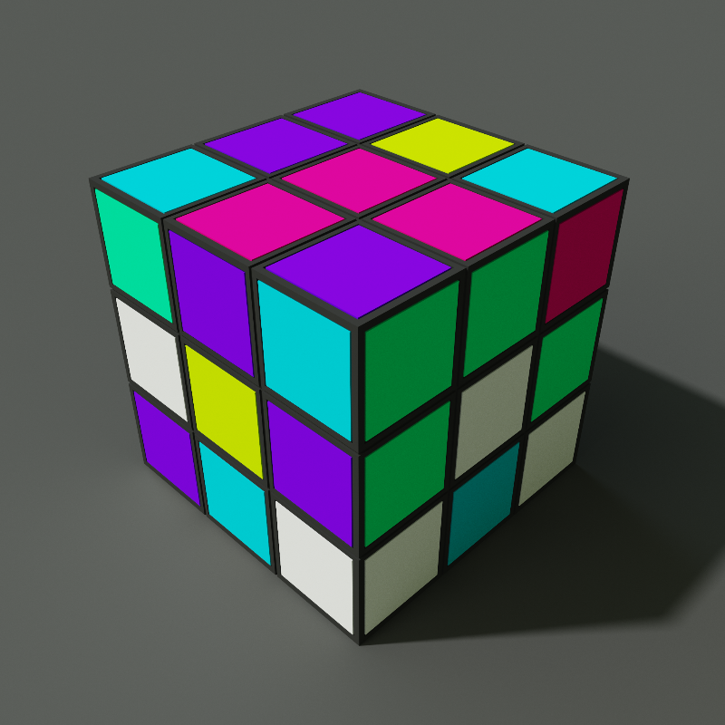 Rubik's cube in Voxel #4 static token preview