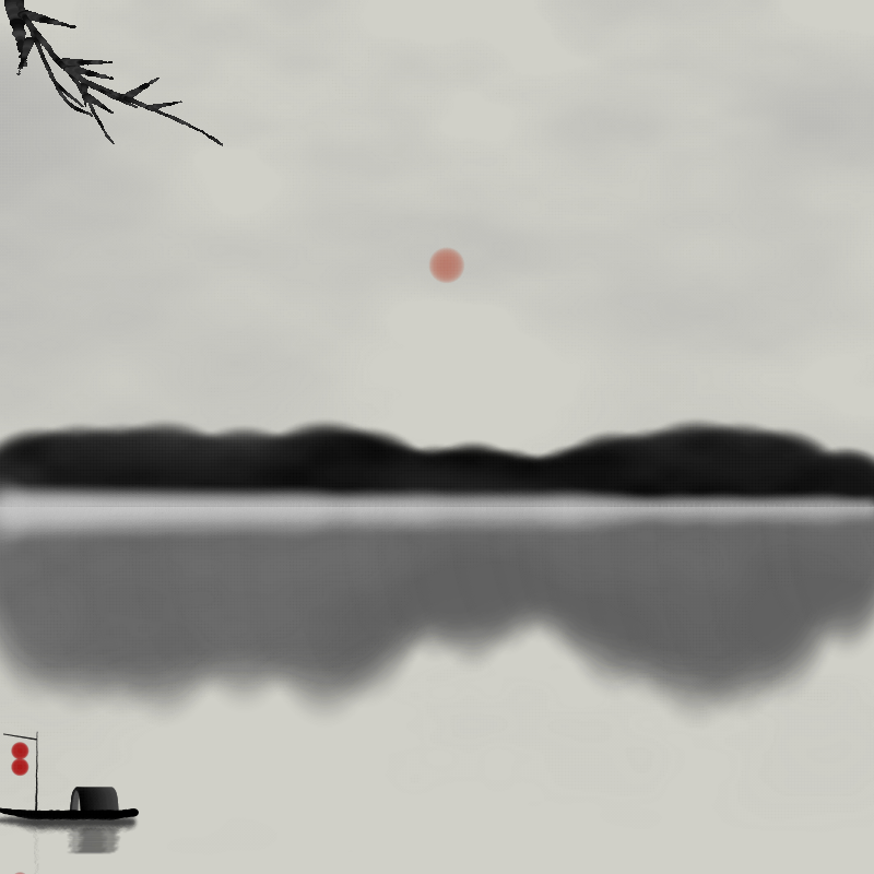 Lakes and Mountains Ink Painting #44 static token preview