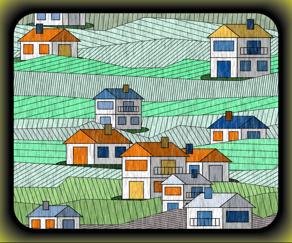 Rainy village #12 static token preview