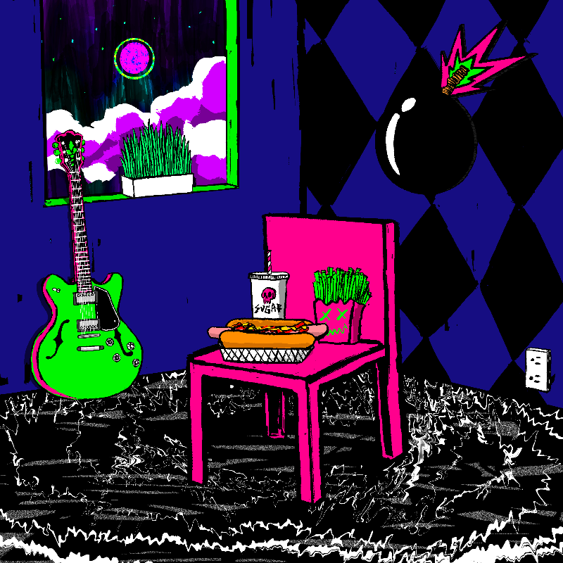 pink chair in the blue room #25 static token preview