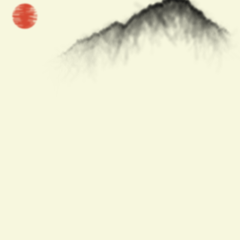 Sumi-E Mountains & Bamboo #5 static token preview