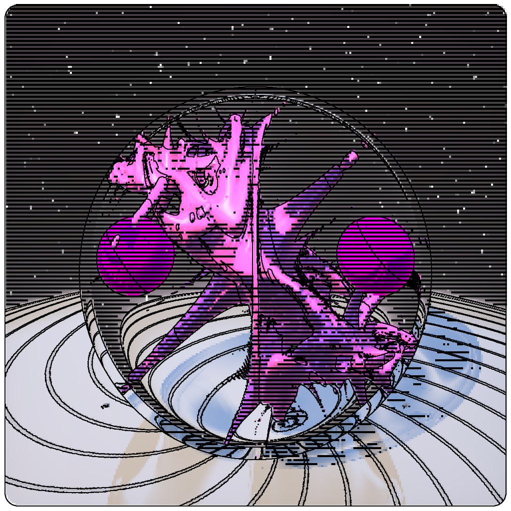 LL21 Mac Plus Fractal-in-a-Globe #13 static token preview