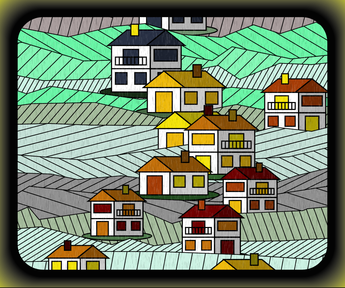 Rainy village #3 static token preview