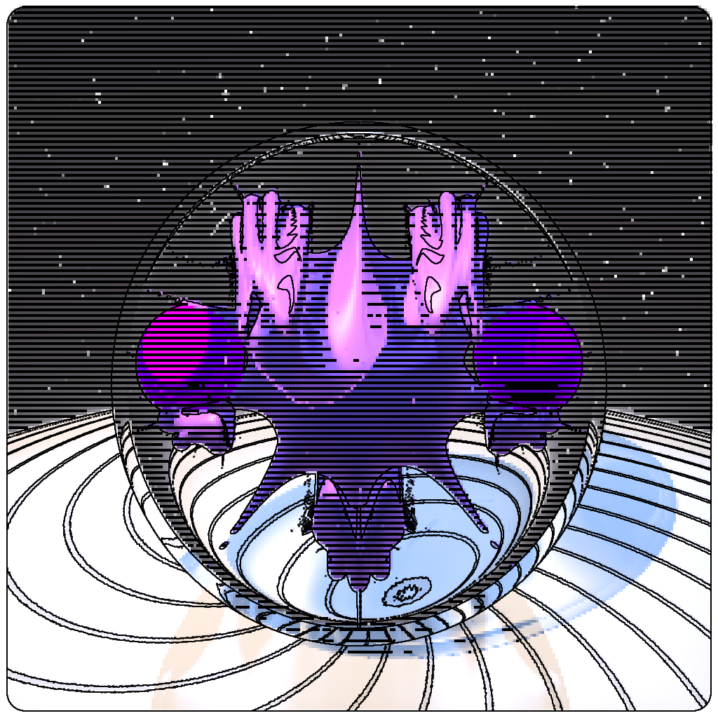 LL21 Mac Plus Fractal-in-a-Globe #21 static token preview