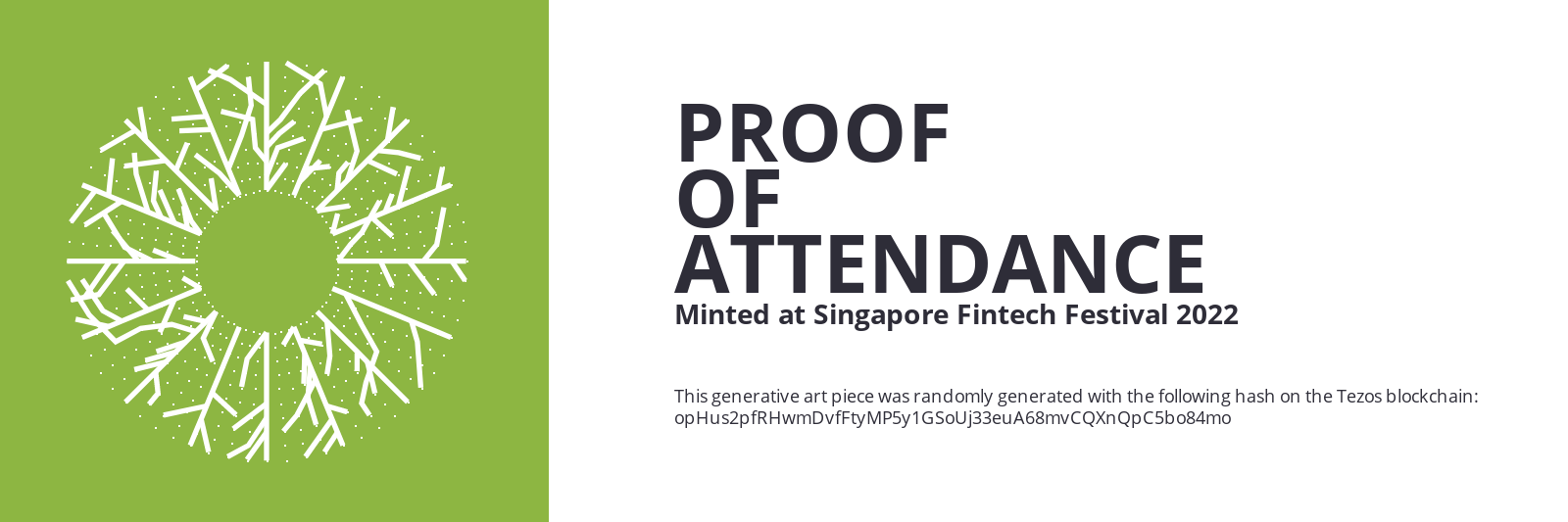 SFF2022 Proof of Attendance Token #246 static token preview
