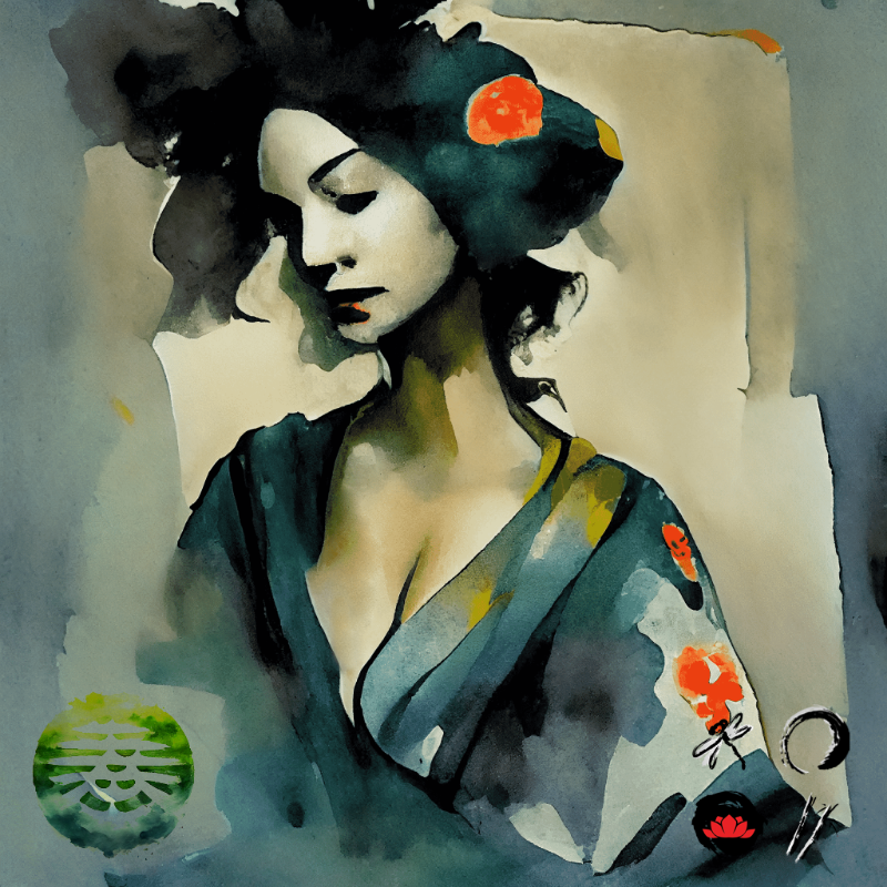 Geisha and nature #13 static token preview