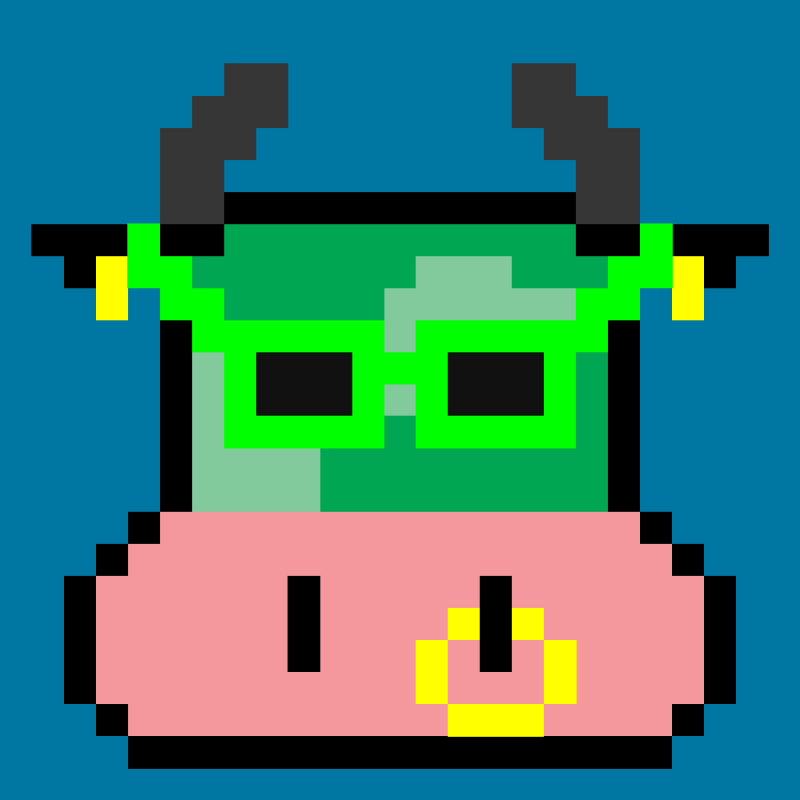 pixel cow #15 static token preview