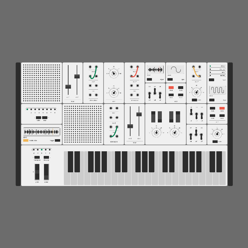Modular synthesizer #13 static token preview