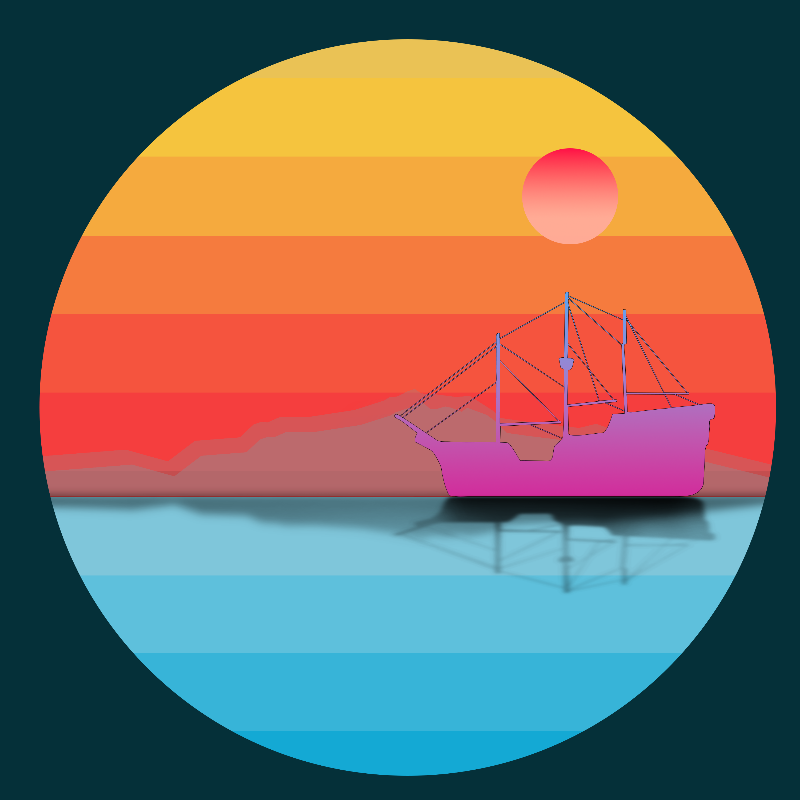Boat on the sea #2 static token preview