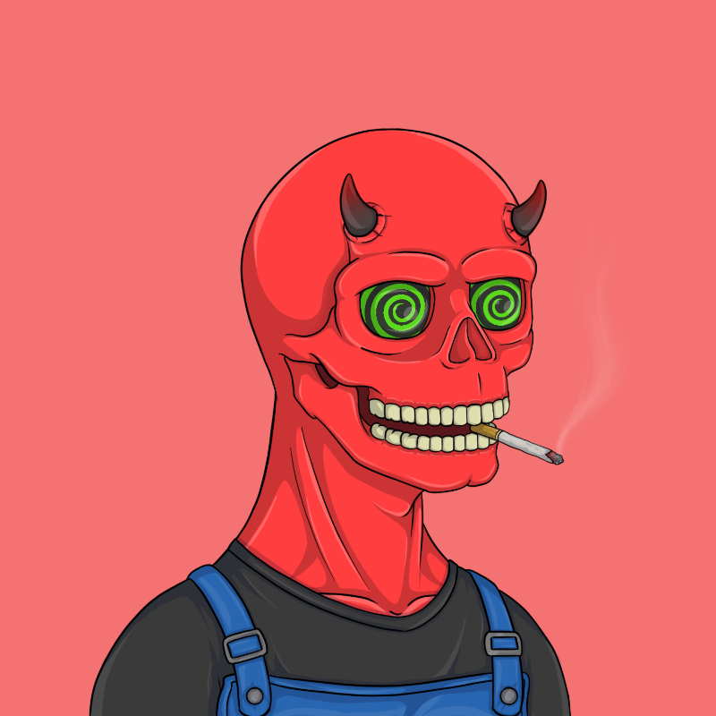 crazy skull club #19 static token preview