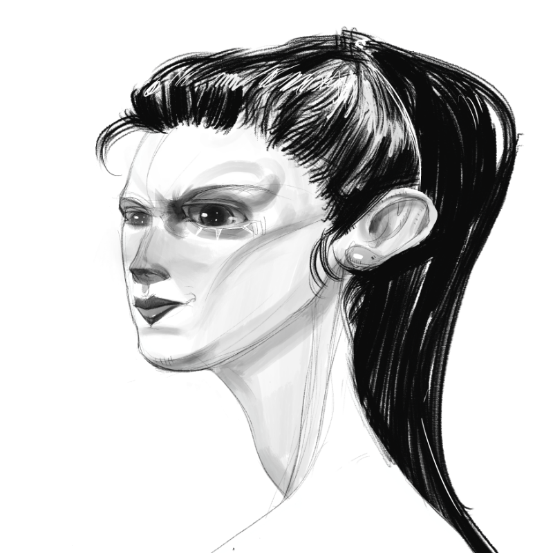 Sketch Woman #24 static token preview