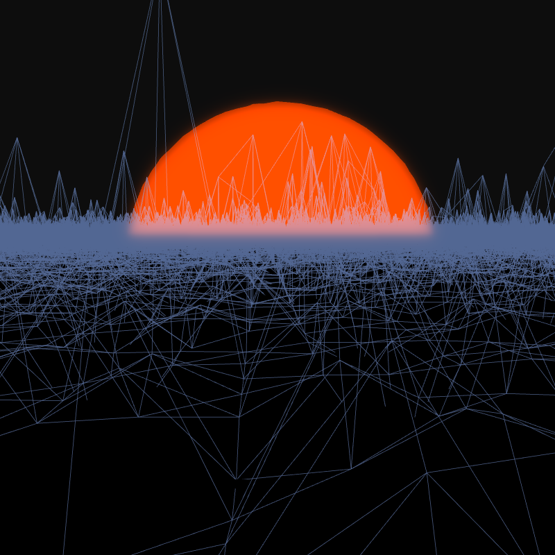 Generative Retrowave Field #15 static token preview