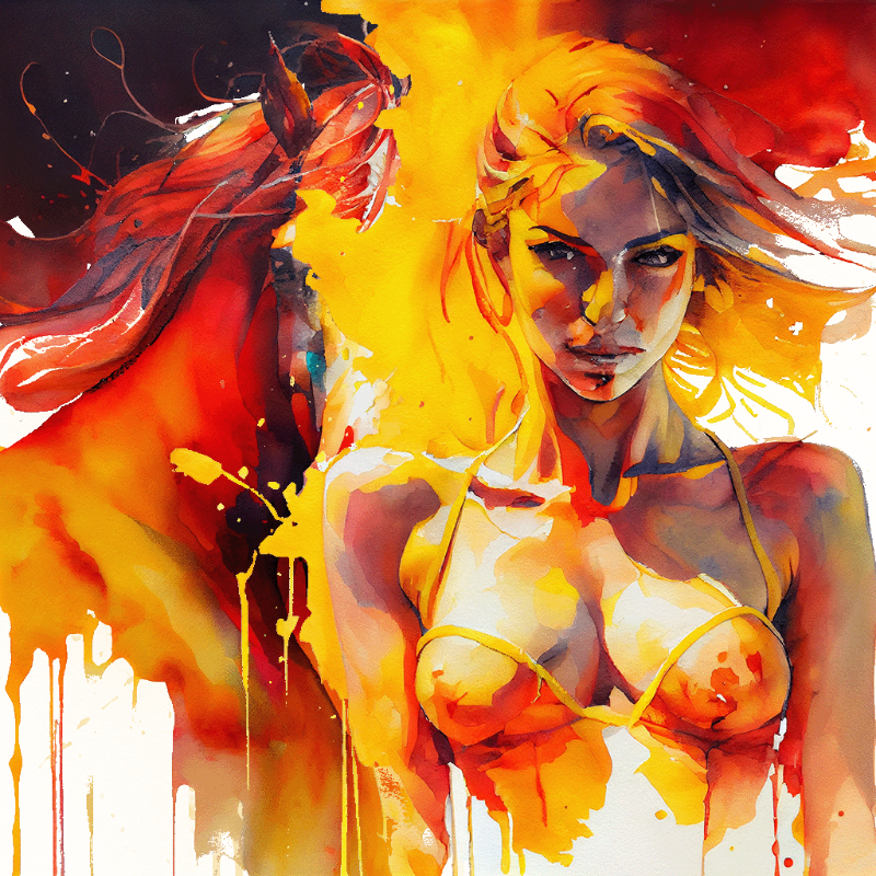 Artemis and Horse #4 static token preview