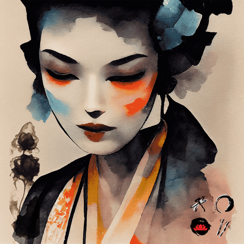 Black Rose and Geisha #2 static token preview