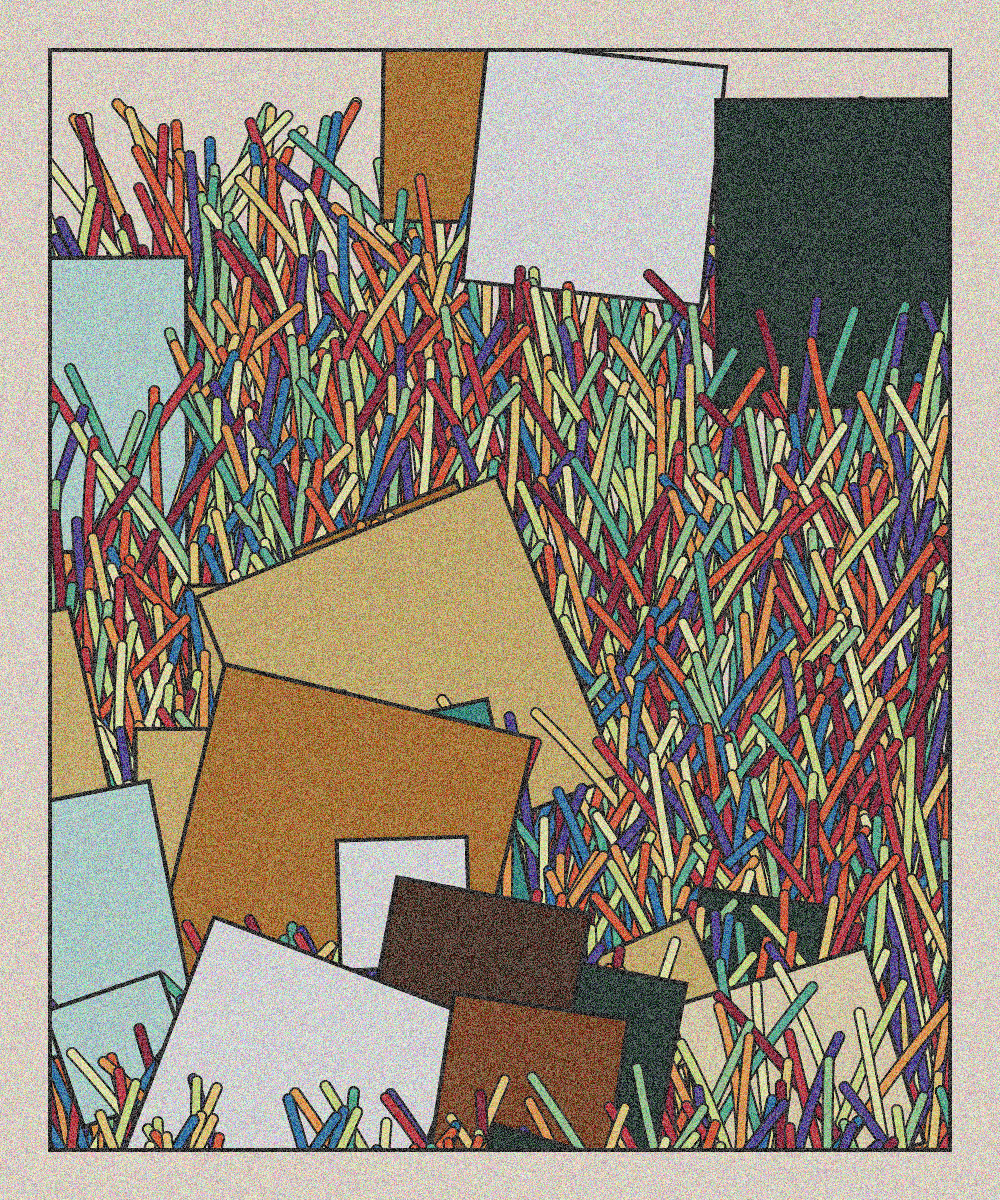 Paper salad with colored cardboard #19 static token preview