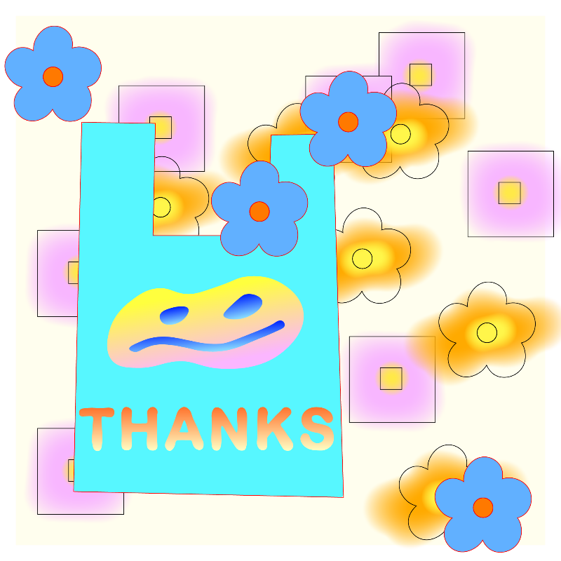 thanks bag and flowers #7 static token preview