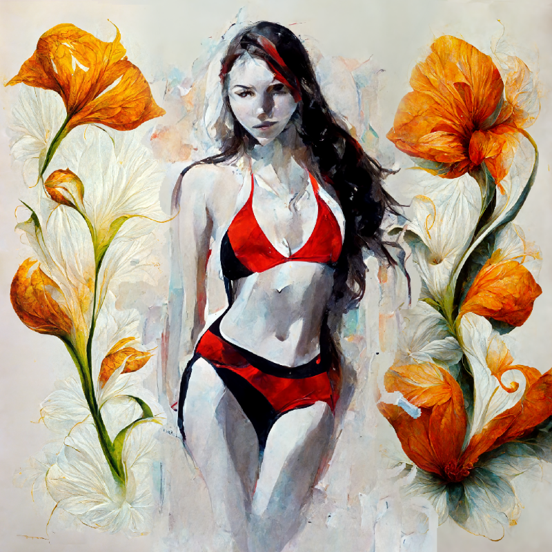 Girl and Flower #14 static token preview