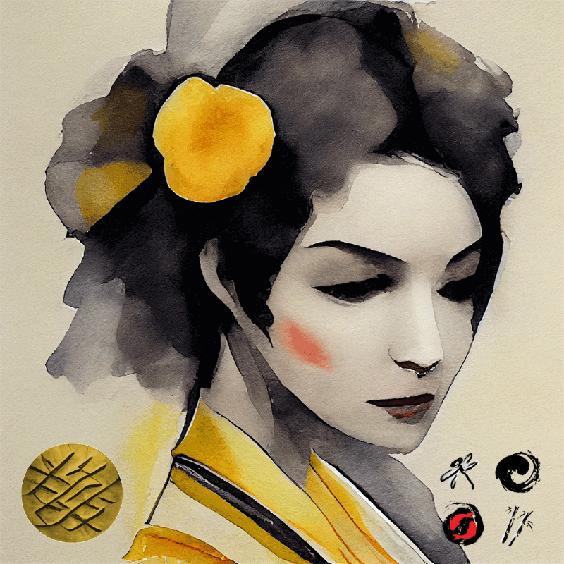 Yellow Geisha #13 static token preview
