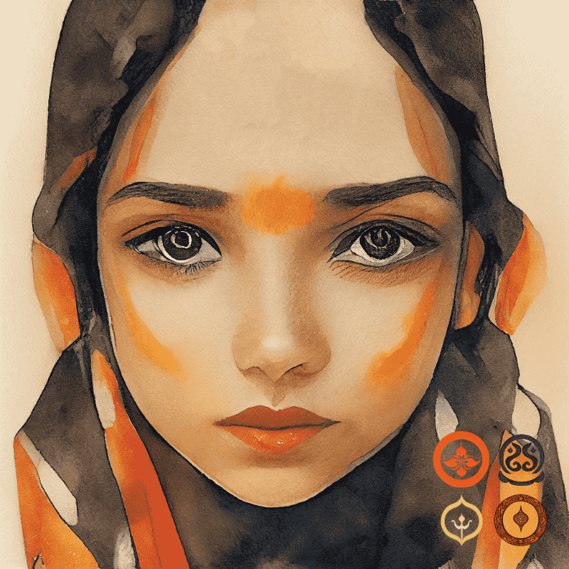 Hindu girl meditating #2 static token preview