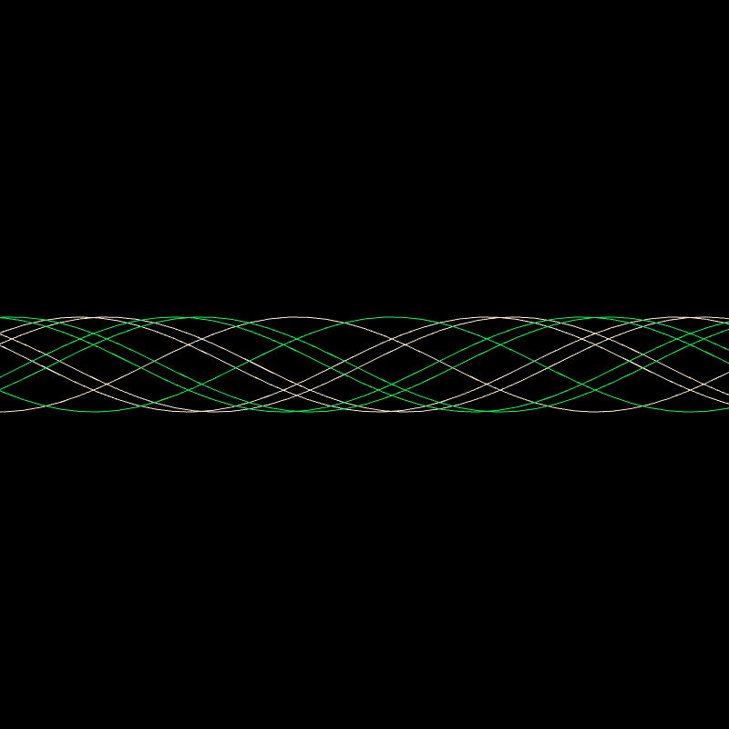 Genuary 15 ࿐ Sine Wave Finger Trap #5 static token preview