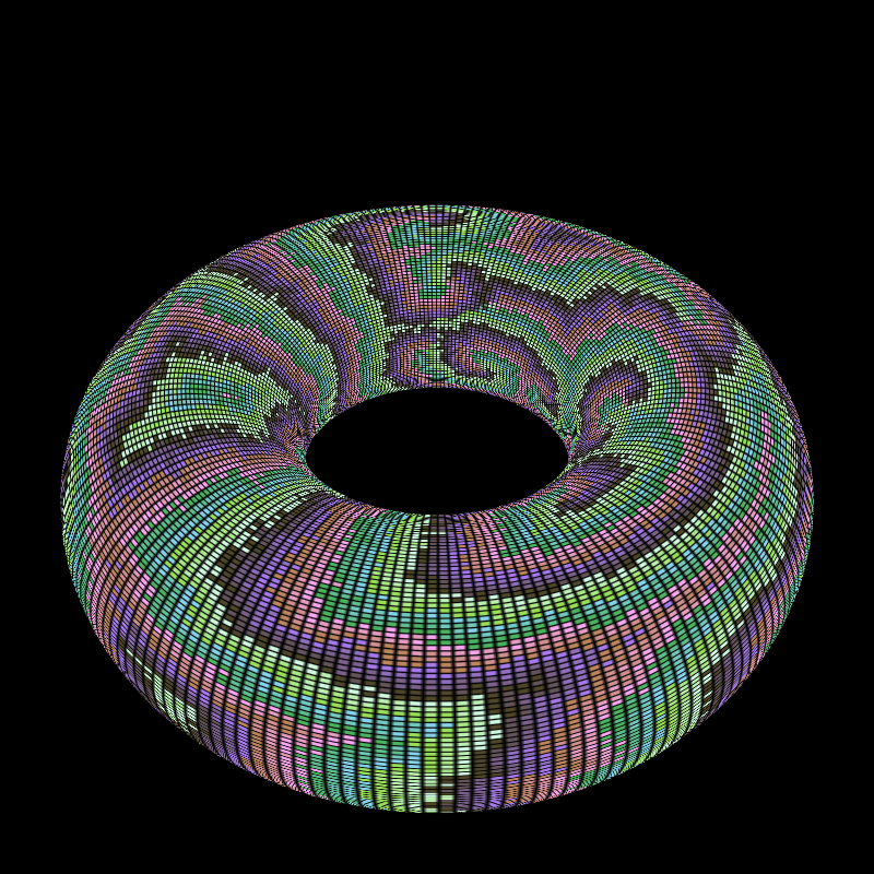 Reaction Diffusion on a Torus #6 static token preview