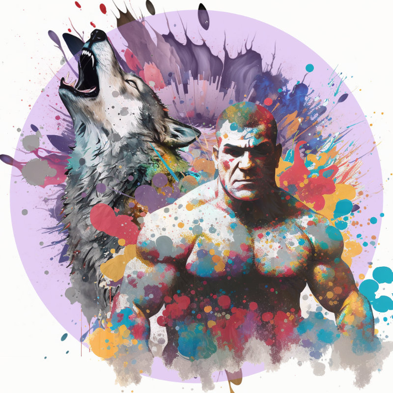 The Wolf and The Wrestler Bloke #15 static token preview