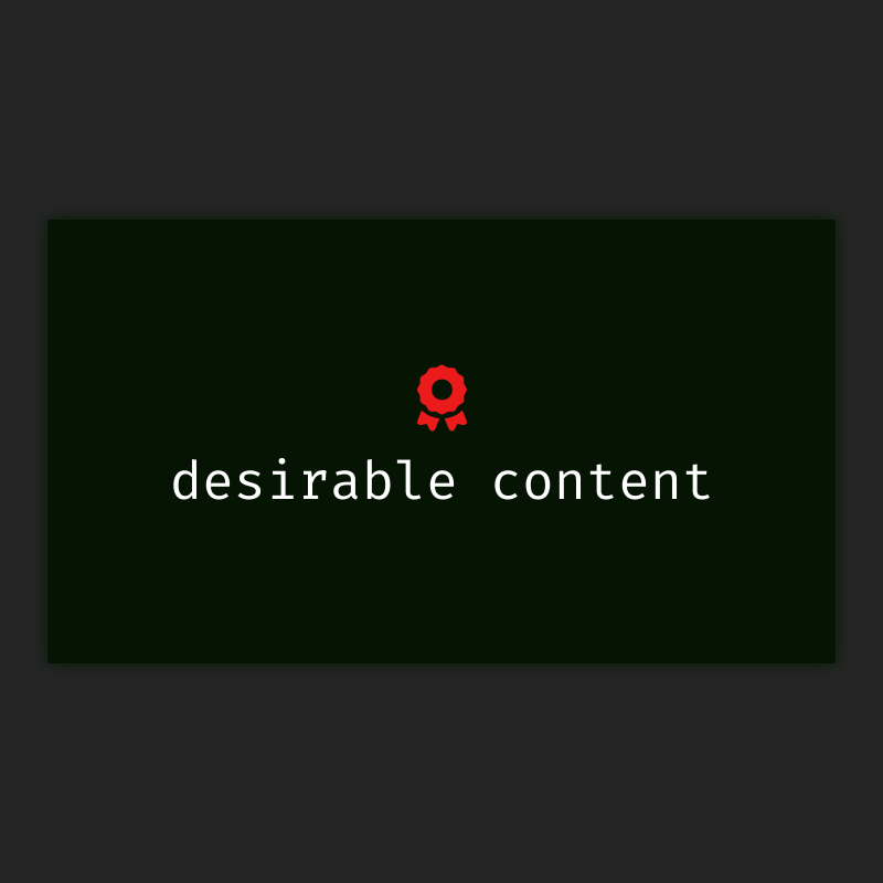 desirable content #29 static token preview